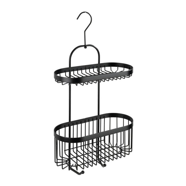 Classic Plus 2 Tier Caddy fekete felfüggeszthető kosár - Wenko-image-1