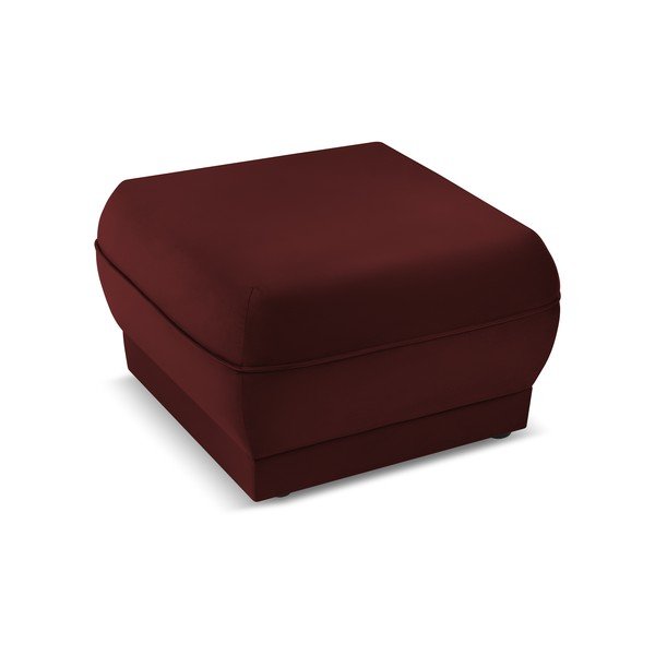 Piros bársony puff Lando – Micadoni Home-image-3