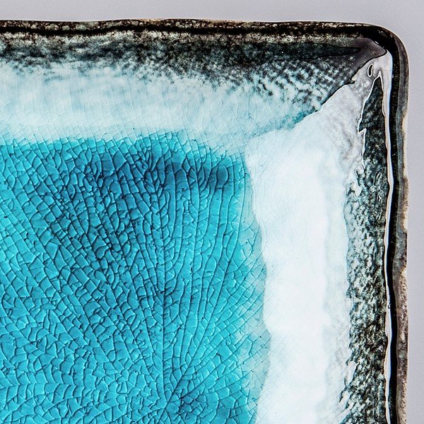 Sky kék kerámia szervírozó tányér, 29 x 12 cm - MIJ-image-2