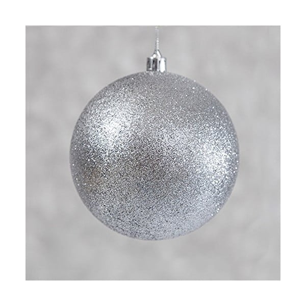 Enero 6 db ezüstszínű műanyag karácsonyfadísz - DecoKing