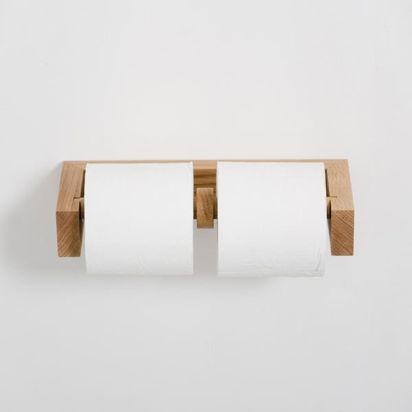 Fali WC-papír tartó tölgyfából - Wireworks-image-1