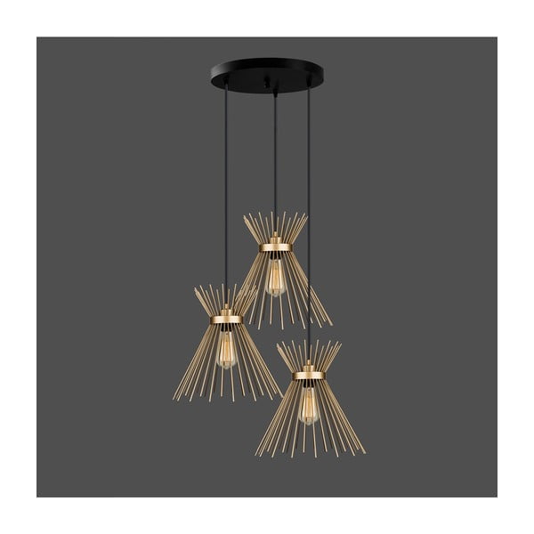 Aranyszínű fém függőlámpa ø 34 cm Izmir – Squid Lighting-image-1