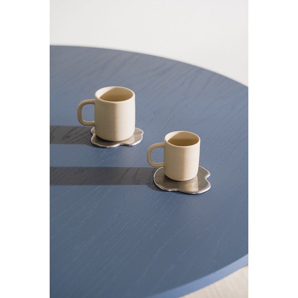 Ezüstszínű fém poháralátét szett 4 db-os Plama – noo.ma-image-1