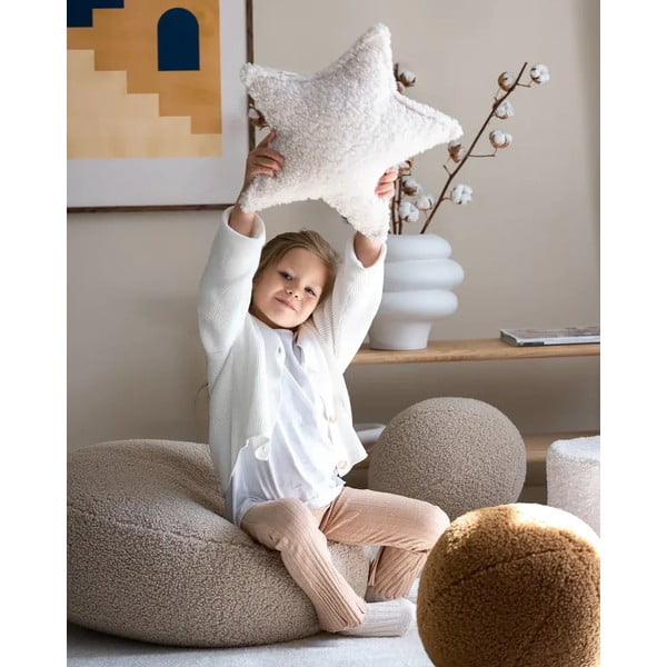 Krémszínű buklé párna gyerek kanapéhoz Star – Wigiwama-image-1