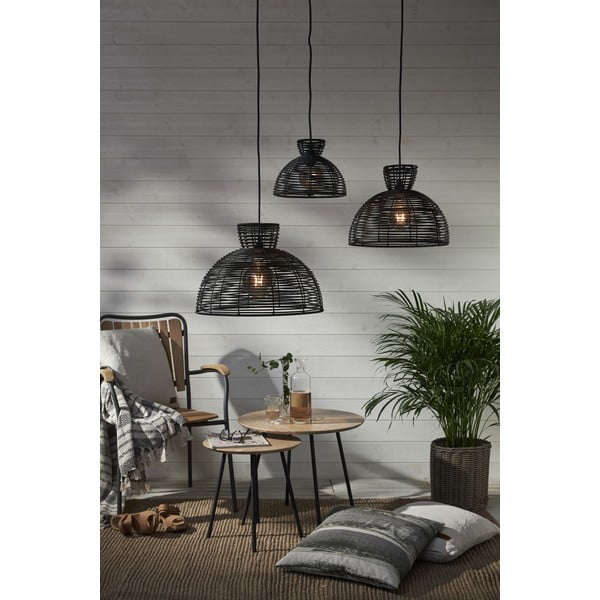 Runde fekete kültéri mennyezeti lámpa búra, ø 37,5 cm - Star Trading-image-4