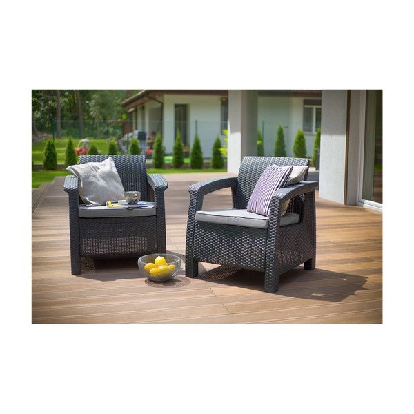 Sötétszürke kerti fotel Corfu – Keter-image-1