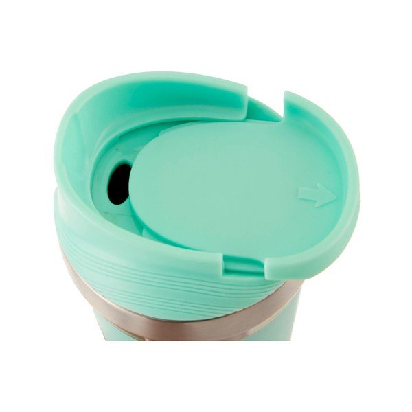 Mimo türkizkék rozsdamentes acél úti hőtartó bögre, 380 ml - Premier Housewares-image-2