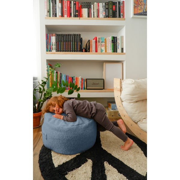 Szürke buklé gyerek puff Blue – Really Nice Things-image-2