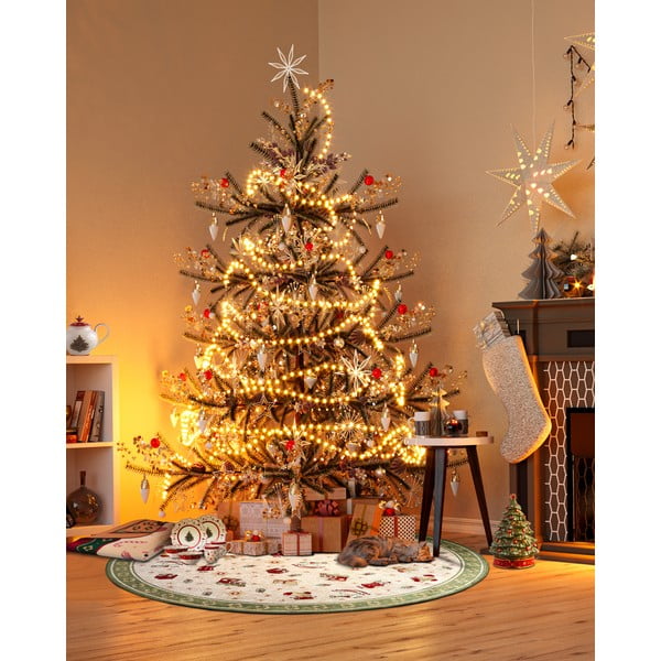 Zöld pamutkeverék kerek szőnyeg karácsonyi mintával ø 160 cm Toy's Delight Green Christmas – Villeroy&Boch-image-1