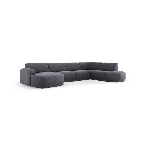 Szürke bársony sarokkanapé Erin – Micadoni Home-image-2