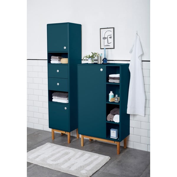 Petróleumkék magas-fali fürdőszoba szekrény 40x158 cm Color Bath – Tom Tailor-image-1