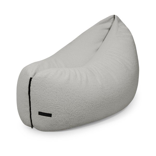 Világosszürke buklé gyerek babzsákfotel Clip Clap 115 – SLOWDOWN