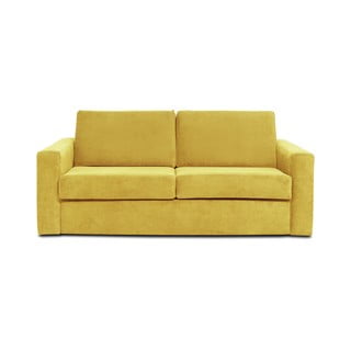 Elbeko sárga kinyitható kordbársony kanapé, 197 cm - Scandic
