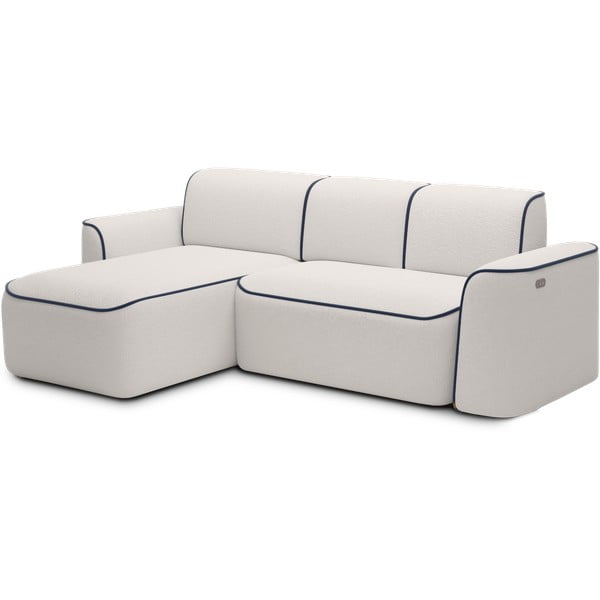 Kék-krémszínű buklé sarokkanapé (bal oldali-heverő résszel) Ume – ELTAP-image-2