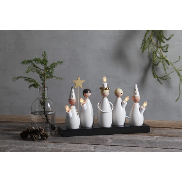 Fekete-fehér konnektorhoz csatlakoztatható fénydekoráció Luciakör – Star Trading-image-3