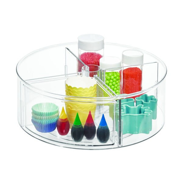 Átlátszó kerek tárolódoboz, Ø 29 cm - iDesign The Home Edit-image-2