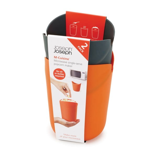 M-Cuisine 2 db pattogatott kukorica készítő edény mikrohullámú sütőbe - Joseph Joseph-image-1