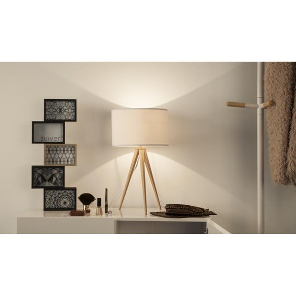 Tripod Wood fehér asztali lámpa, ø 28 cm - Zuiver-image-2
