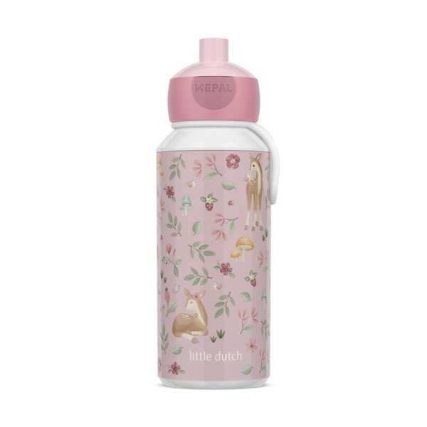 Világos rózsaszín műanyag gyerek ivópalack 400 ml Fairy Garden – Mepal