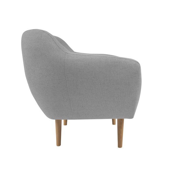 Sicile világosszürke fotel világos lábakkal - Mazzini Sofas-image-1