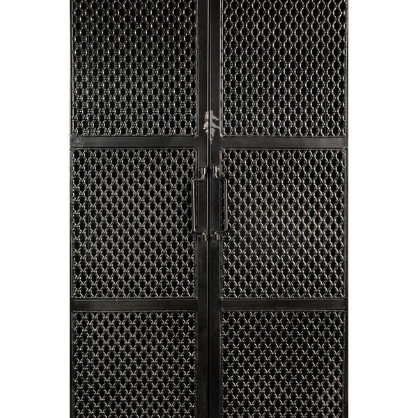 Fekete fém tálalószekrény 60x161 cm Denver – Dutchbone-image-1