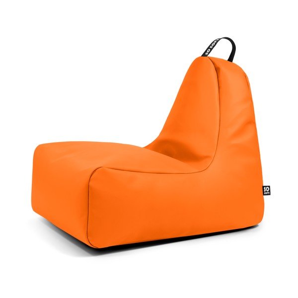 Narancssárga bőrutánzat babzsákfotel Chill XL – So Soft?