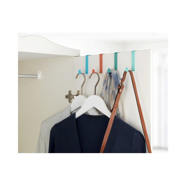 Home színes ajtóra függeszthető akasztó, 4 db - Wenko-image-1