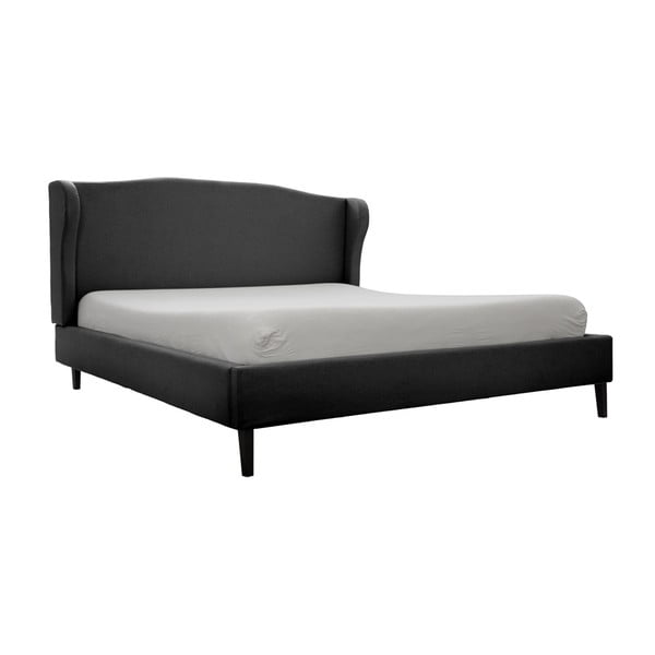 Windsor fekete ágy fekete lábakkal, 180 x 200 cm - Vivonita