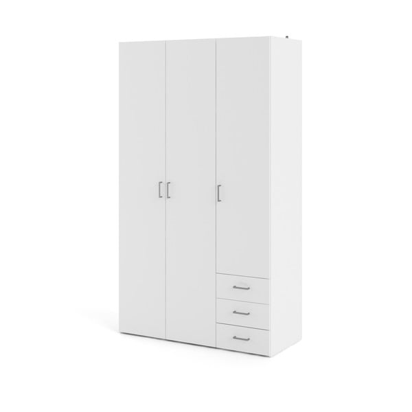 Fehér ruhásszekrény 116x200 cm Space – Tvilum-image-2