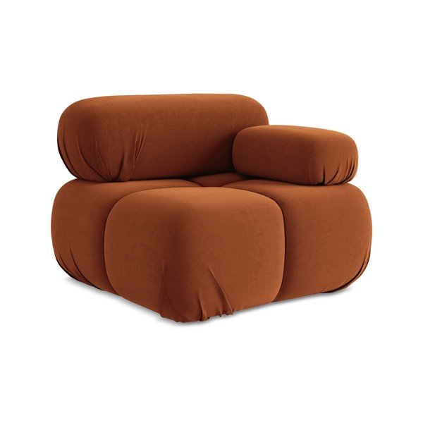 Narancssárga bársony kanapé modul (jobb oldali) Lokua – Makamii-image-1