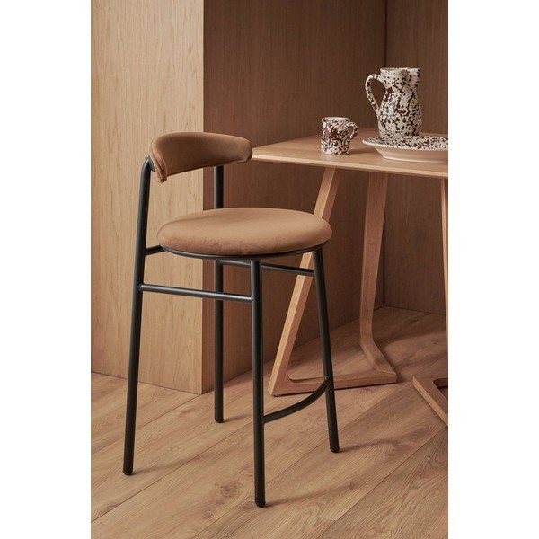 Barna fém bárszék (ülésmagasság 66 cm) Doggi – Ellos Home-image-1