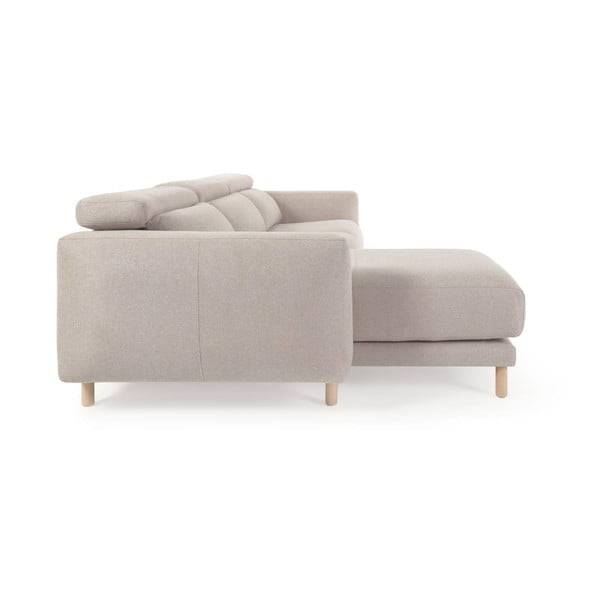 Bézs sarokkanapé (bal oldali) Singa - Kave Home-image-4