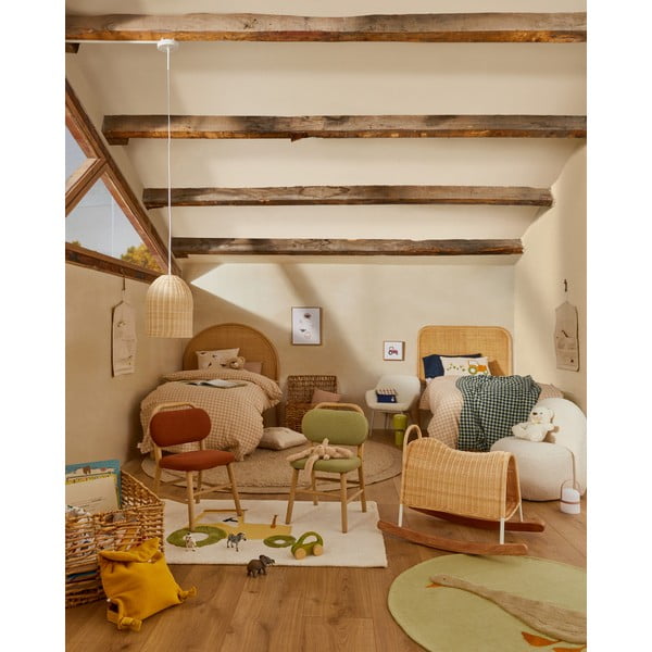 Világosbarna kézi szövésű gyapjú kerek szőnyeg ø 200 cm Marely – Kave Home-image-1