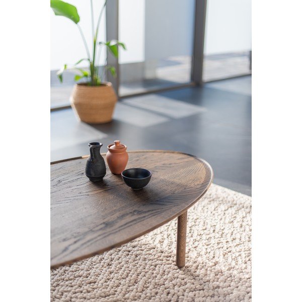 Barna tölgyfa dohányzóasztal 80x150 cm Mu – Gazzda-image-1