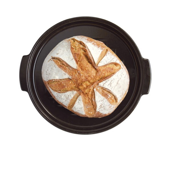 Fekete kerámia kenyérsütő forma, ⌀ 29,5 cm - Emile Henry-image-2