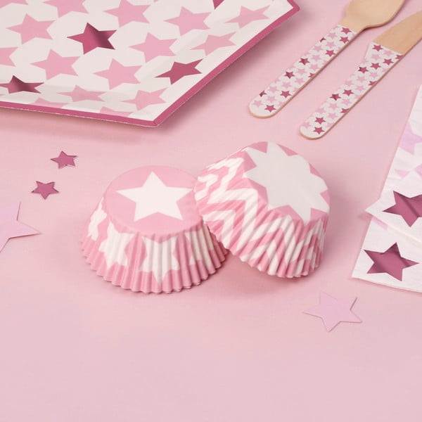 Little Star Pink 100 darabos muffinpapír szett - Neviti