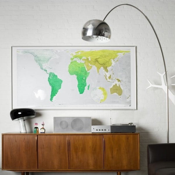 Huge Future Map zöld világtérkép, 196 x 100 cm
