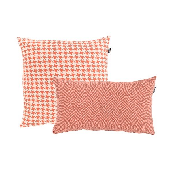 Poule narancssárga-fehér kültéri párna, 50 x 50 cm - Hartman-image-4