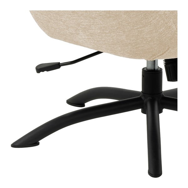 Talgarth krémfehér füles fotel lábtartóval - Actona-image-4