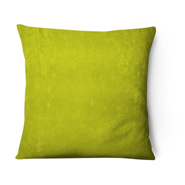 Series sárga-zöld, bársony párnahuzat, 43 x 43 cm