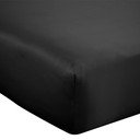 Fekete gumis szatén lepedő 150x200 cm Silky Soft – Catherine Lansfield