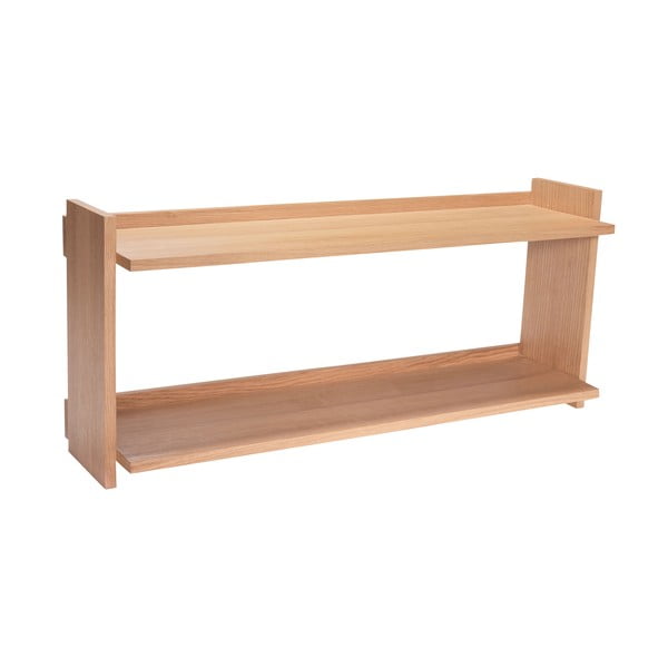 Natúr színű többszintes fali polc tölgyfa dekorral 100 cm Forma – Hübsch-image-2