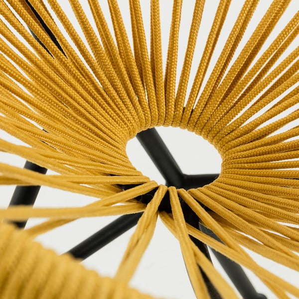 Samantha mustársárga acélszerkezetű kerti szék - Kave Home-image-1