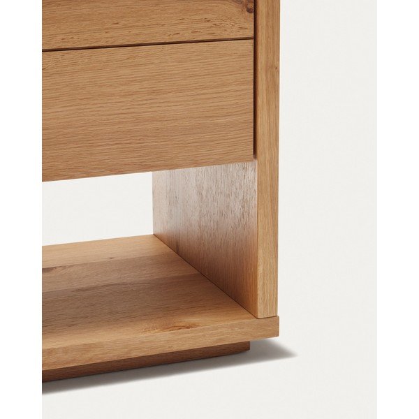 Natúr színű szekrény tölgyfa dekorral 100x163,5 cm Alguema – Kave Home-image-4