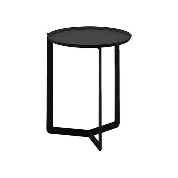 Round fekete tálca-asztal, Ø 40 cm - MEME Design