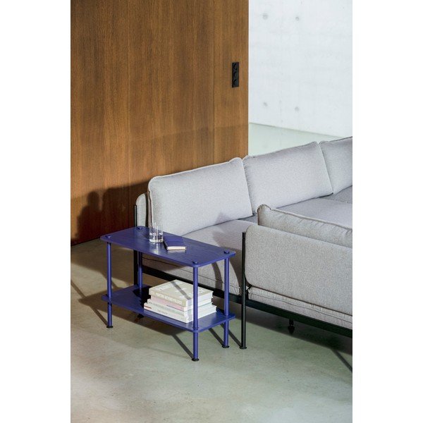 Fekete polcos állvány tölgyfa dekorral 80x54,5x35 cm Teidi – noo.ma-image-1