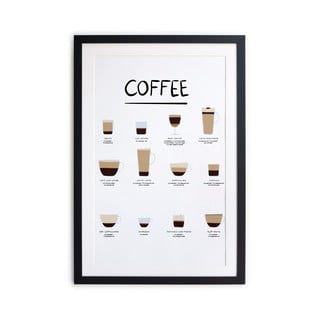 Coffee keretezett fali kép, 35 x 45 cm - Really Nice Things