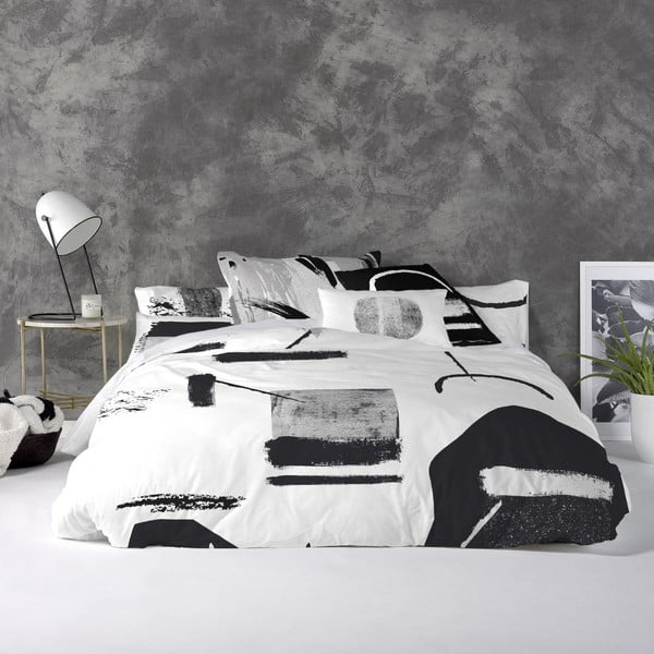 Shapes pamut paplanhuzat, 200 x 200 cm - Blanc-image-1