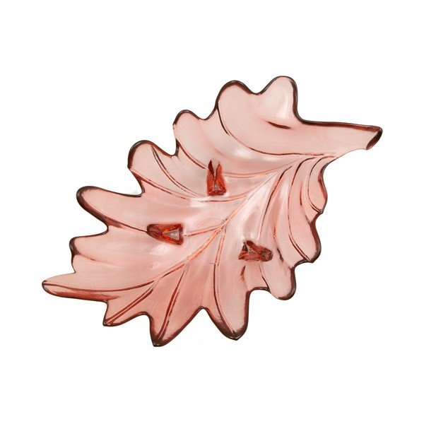 Leaf rózsaszín tálka újrahasznosított üvegből, 33 x 20 cm - Mauro Ferretti-image-3
