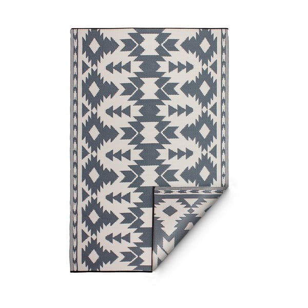 Miramar Gray szürke kétoldalas kültéri szőnyeg újrahasznosított műanyagból, 150 x 240 cm - Fab Hab